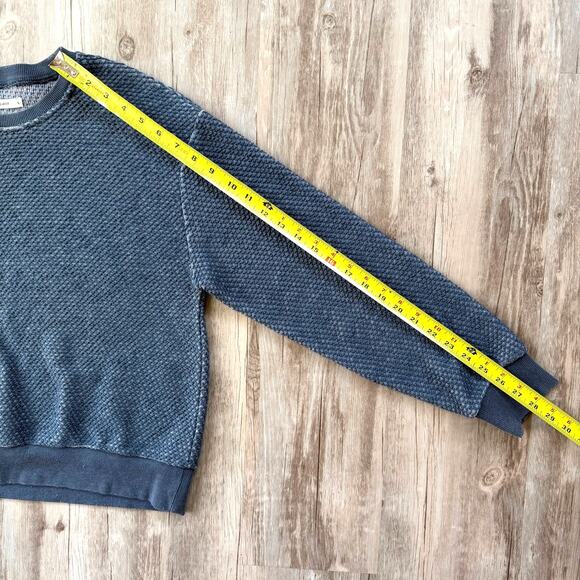 Marine Layer Textured Birdseye Crew Neck Pullover Sweater Blue Women Size Large - Picture 5 of 7
